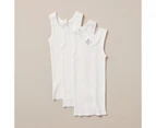 3 Pack Organic Cotton Singlets