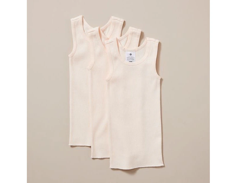 Target 3 Pack Baby Organic Cotton Vests - Pink