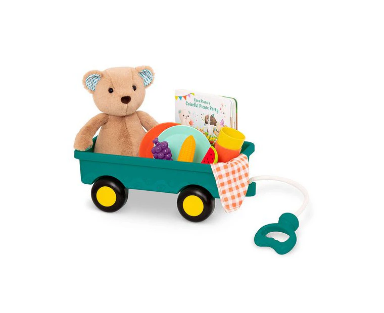 B. toys - Happyhues Cara-Mellow Bear Plans a Colourful Picnic Party - Plush Bear & Book Set