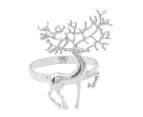 Napkin Rings Deer Buckles Party Table Napkin Christmas Decoration - Silver