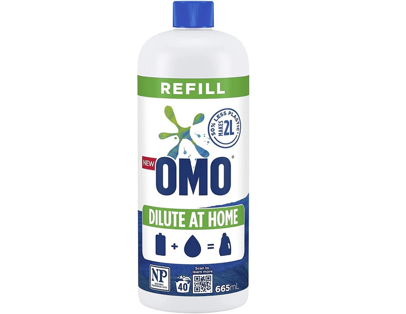 OMO Laundry Liquid Dilute At Home Refill Concentrate Formulation 665mL (40 Washes)