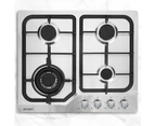 Devanti Gas Cooktop 60cm 4 Burner Silvir