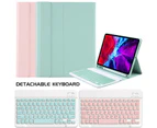 iPad 9th Gen Generation 10.2 Inch 2021 Bluetooth Keyboard Case Cover with Pencil Holder - Light Blue