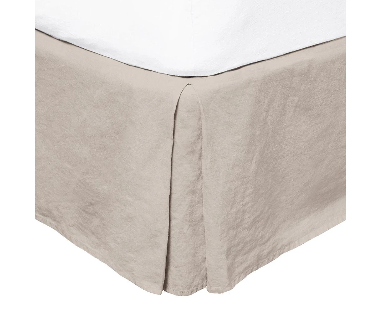 French Flax Linen Valance (Pebble) - Queen