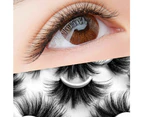 sunwoif 7 Pairs 25mm Long Wispy Fluffy Hair 3D Mink False Eyelashes Lash Extension - KS071