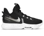Nike Men's Lebron Witness V Basketball Shoes - Black/Metallic Silver/White 1