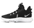 Nike Men's Lebron Witness V Basketball Shoes - Black/Metallic Silver/White 4