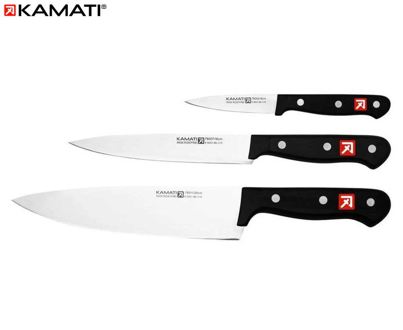 Kamati 3-Piece Gourmet Cooks Knife Set