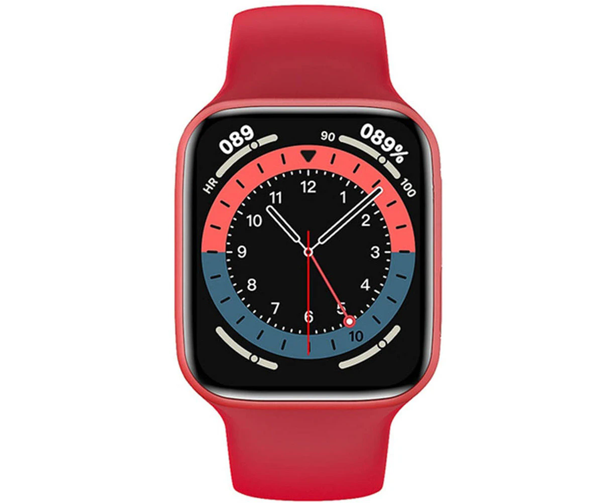 Smart Watch Unisex Fitness Band and Health Monitor- USB Charging - Red