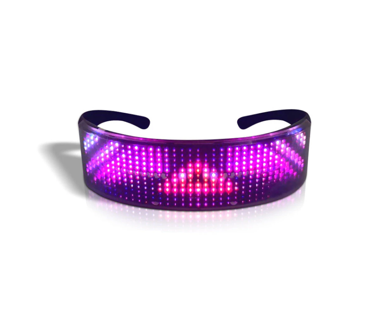 USB Rechargeable LED Luminous Eye Glasses Electronic Visor