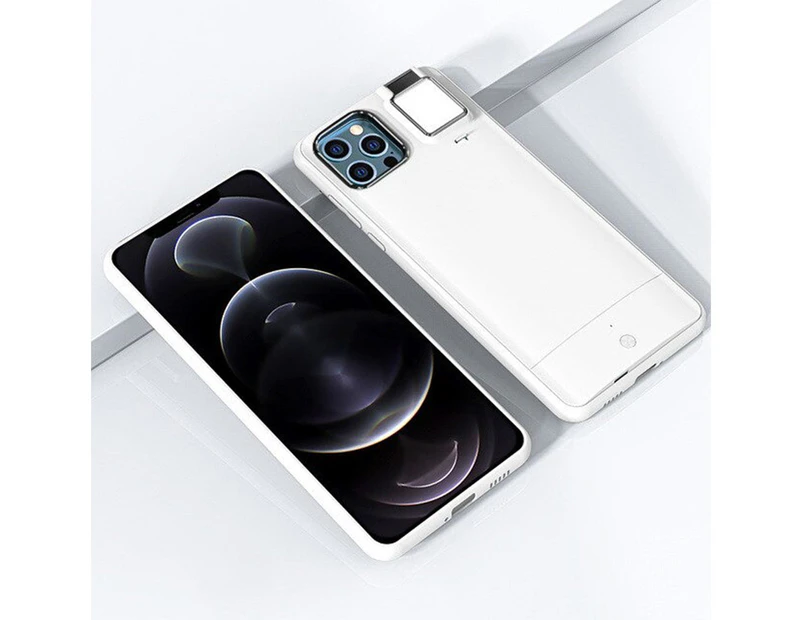 Mobile Phone Case for Apple Devices with LED Fill Light - white-iphone 11promax
