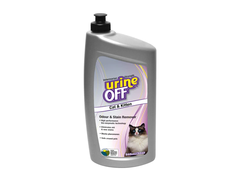 Urine-Off Cat & Kitten Urine Strain & Odour Remover - 946ml
