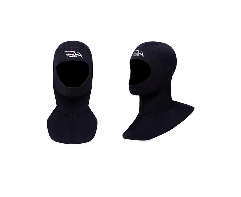 Mr Dive Men Women 3MM Thermal Neoprene Diving Hood-BlackLine