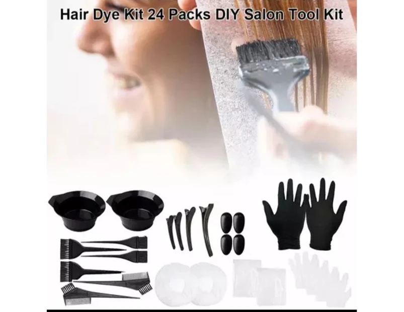 24Pcs Hair Dye Kit DIY Salon Tool Kit