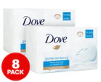 2 x 4pk Dove Gentle Exfoliating Beauty Soap Bar 100g