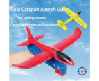 2 Plane Gun Airplane Launchers Set Toy Catapult Outside Flying Launcher Outdoor Toys