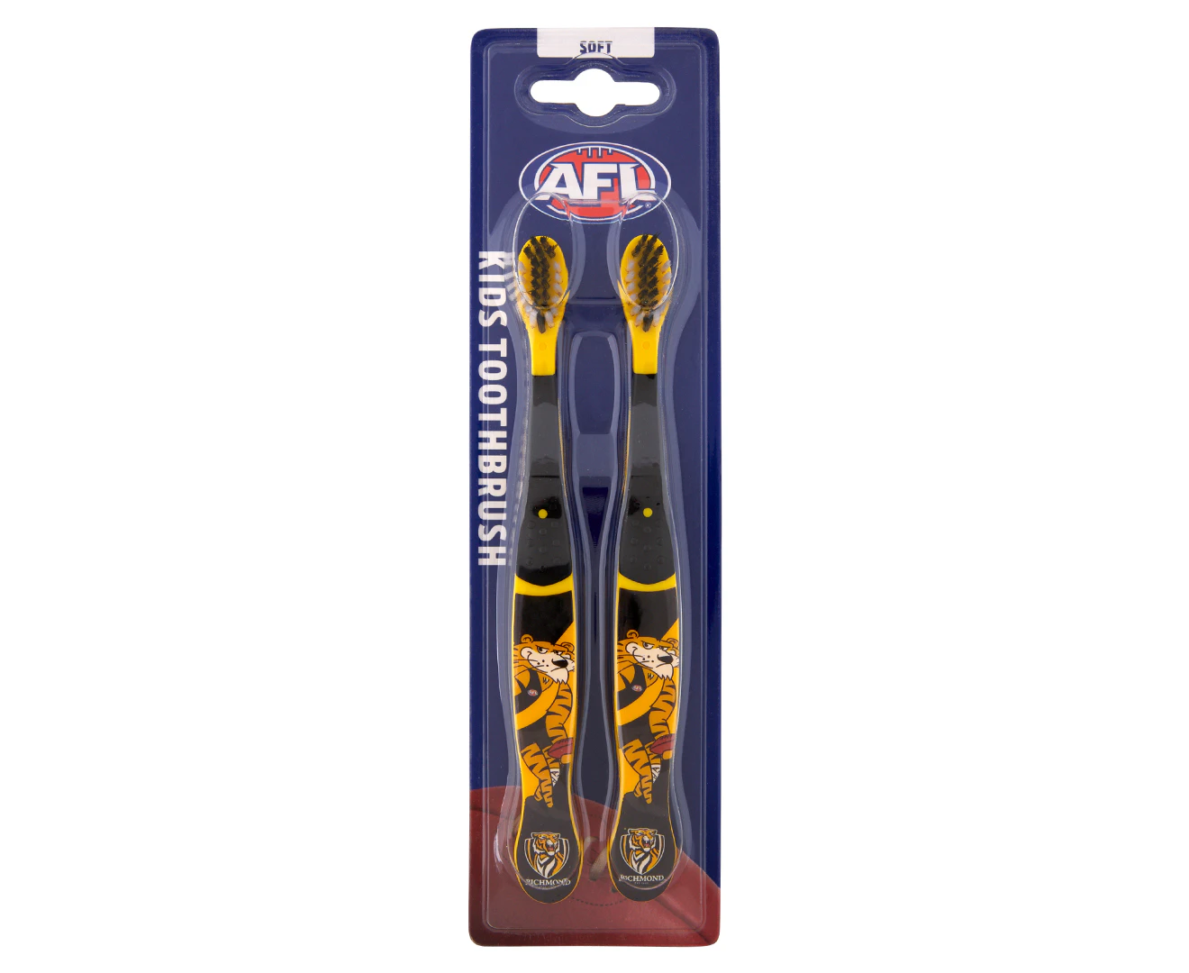 AFL Mascot Richmond Kids' Toothbrush 2pk - Soft