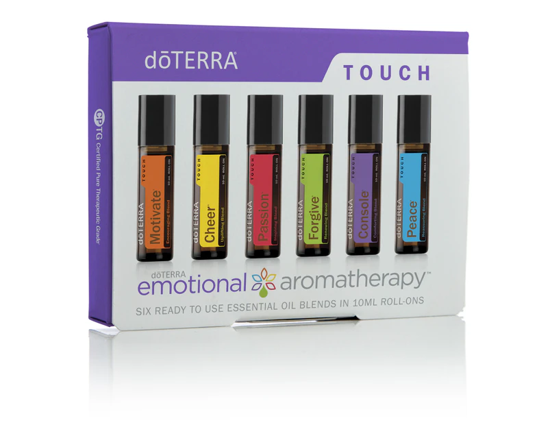 dōTERRA Emotional Aromatherapy Touch Kit, 6 different oil blends, 6 roll-on (touch), 10 ml bottles each-1 kit
