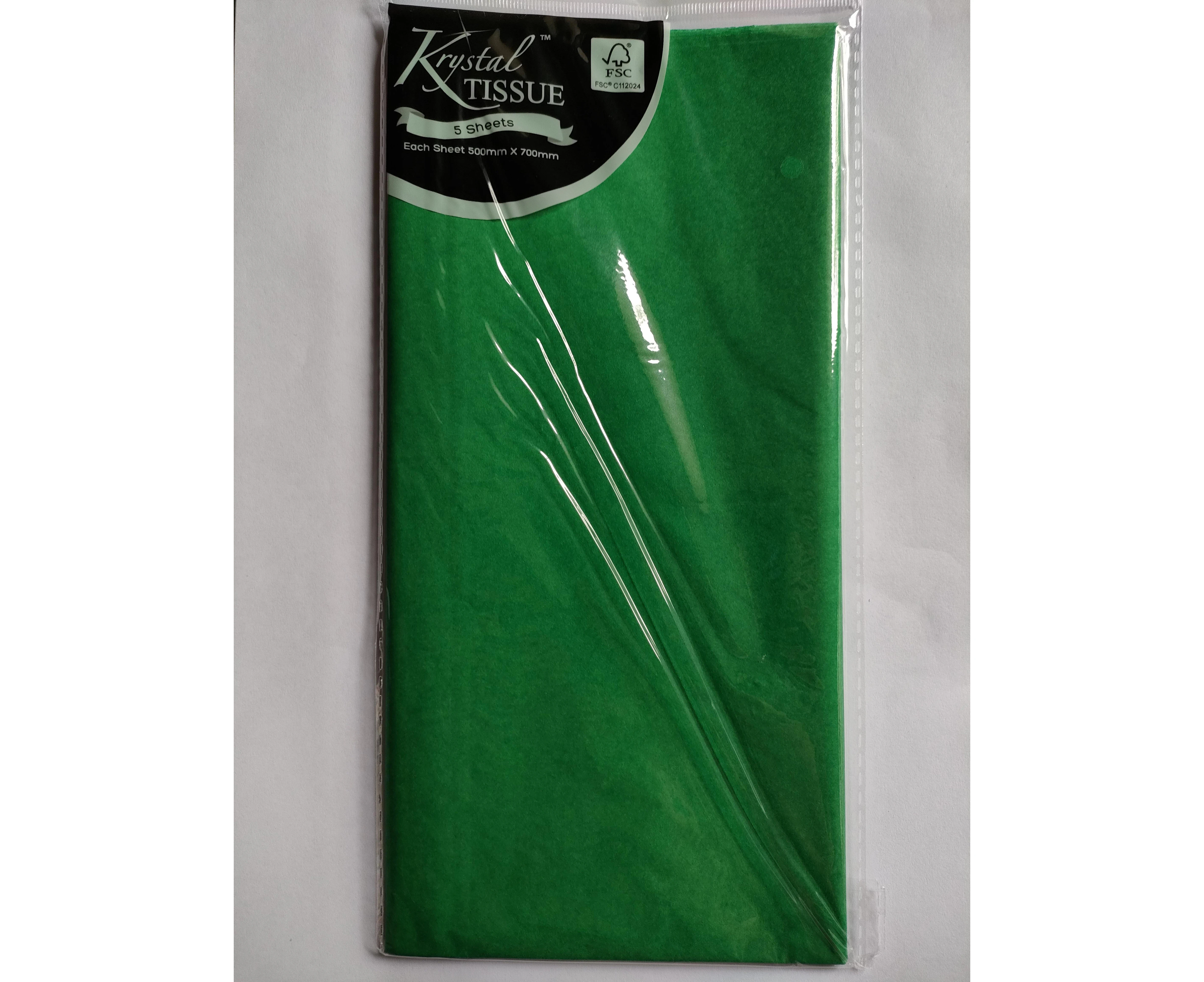 Krystal Forest Green Tissue Paper (5 Sheets)