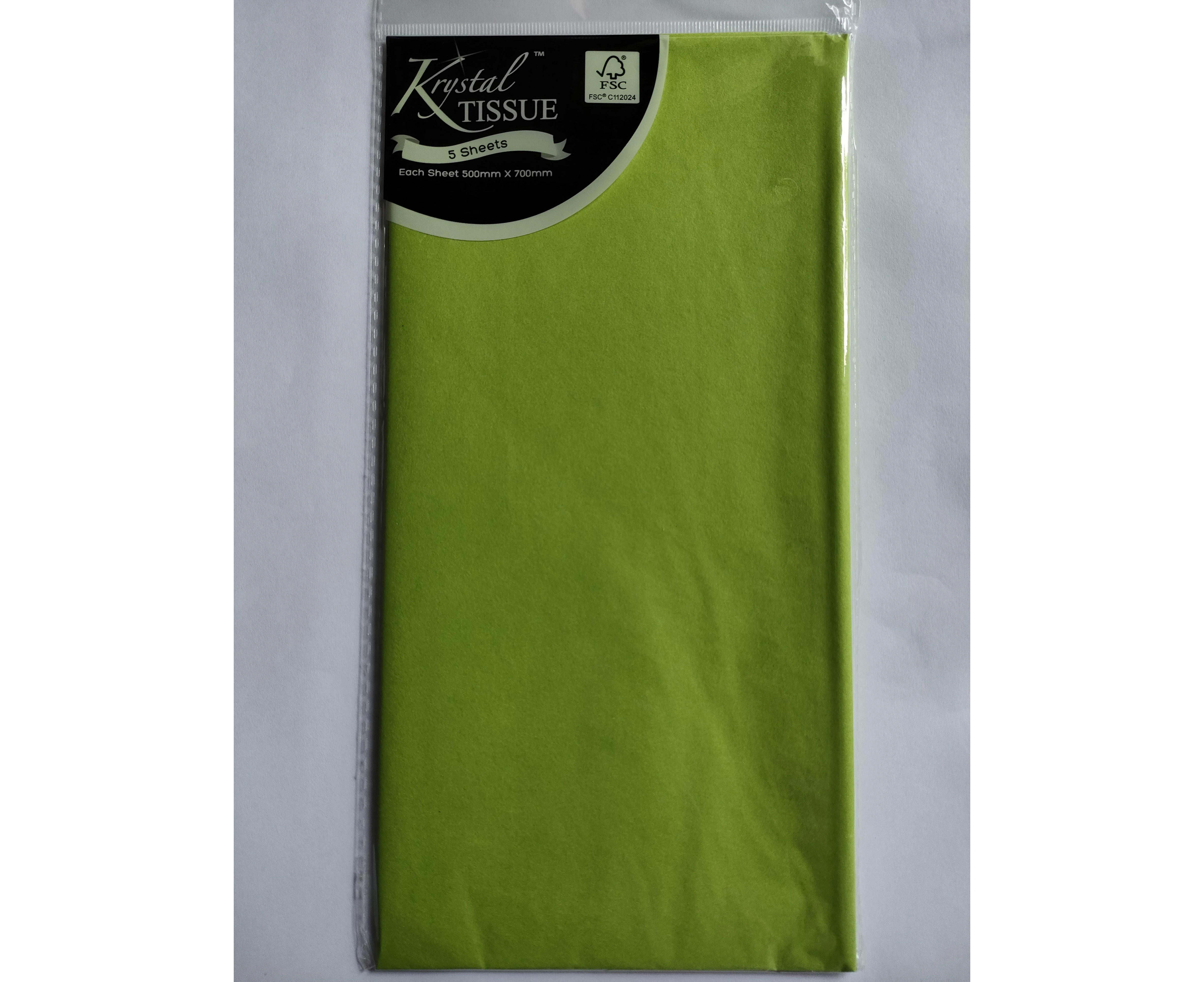 Krystal Lime Green Tissue Paper (5 Sheets)