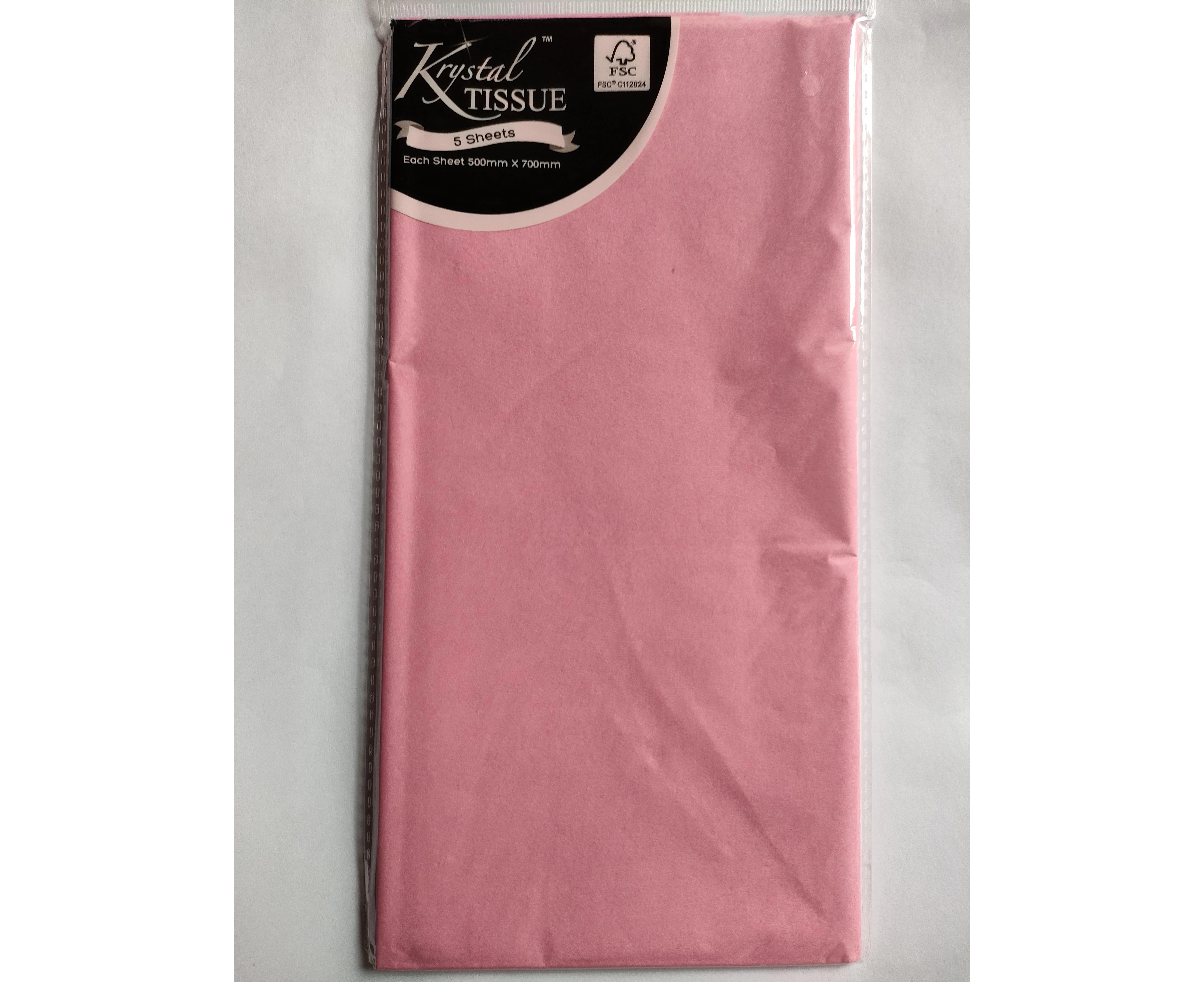 Krystal Light Pink Tissue Paper (5 Sheets)