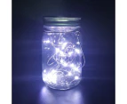 Solar Powered Mason Jar LED Decorative Fairy Lights Set - White