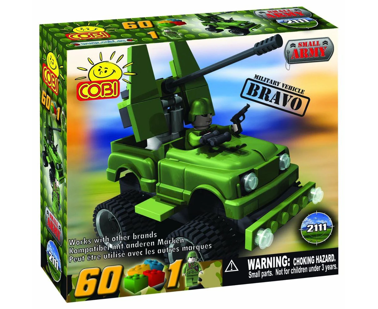 Small Army 60 Piece Bravo Military Vehicle Construction Set