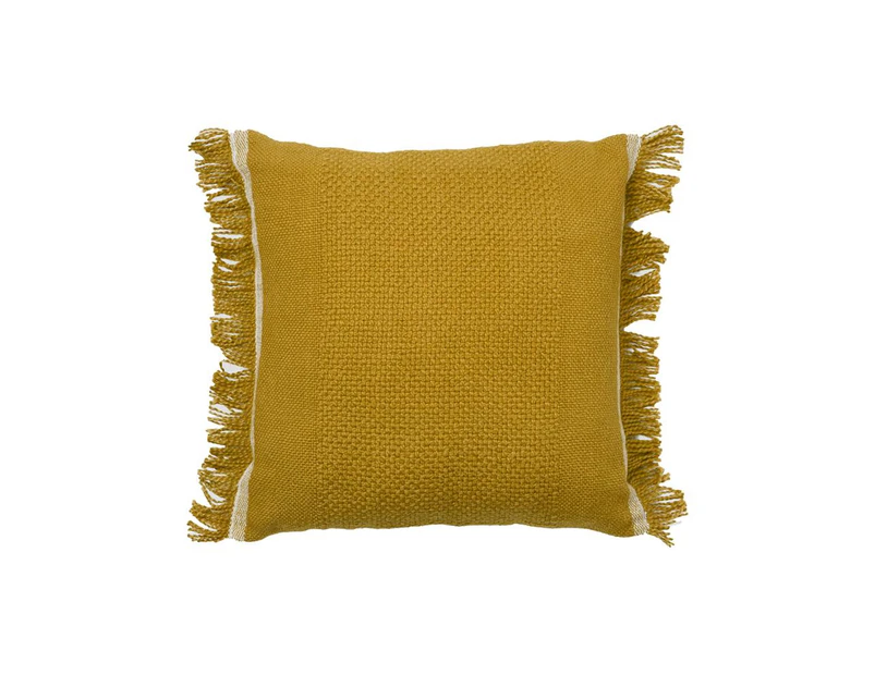 Piper Square Filled Cushion (Ochre) - 50x50cm