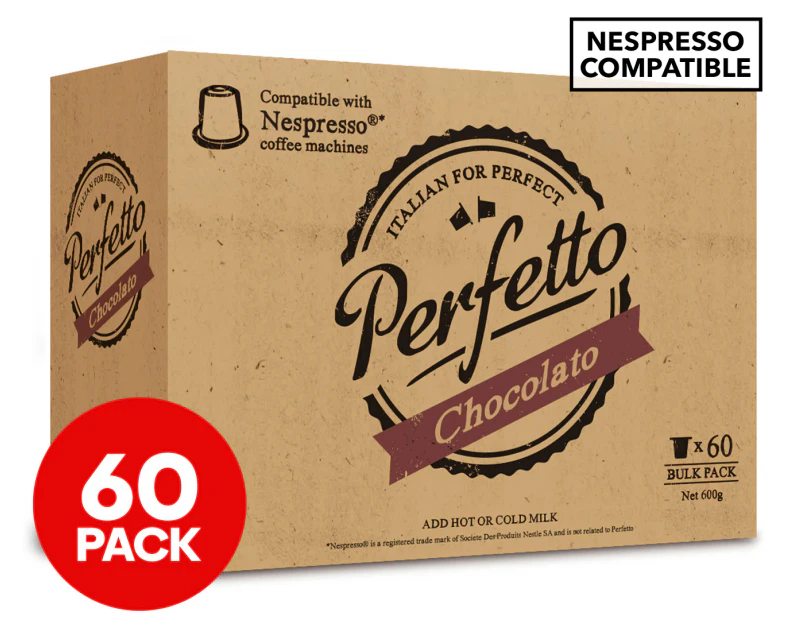 Perfetto Nespresso Compatible Hot Chocolate Capsules 60pk
