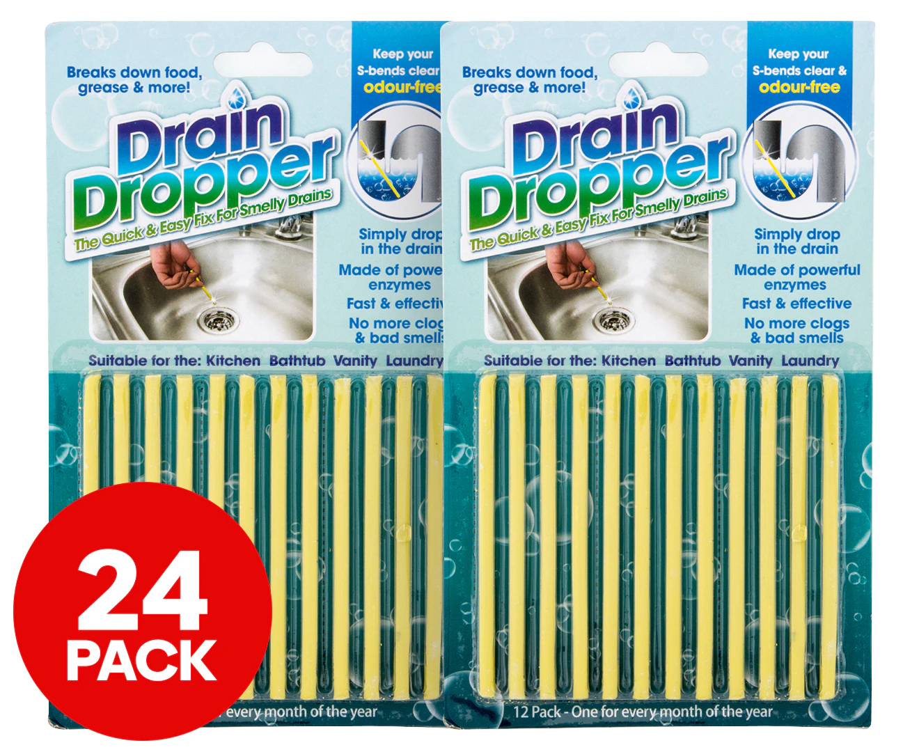 EZONEDEAL Drain Snake Hair Drain Clog Remover Cleaning Tool Sink Drain  Cleaner 2 Pack