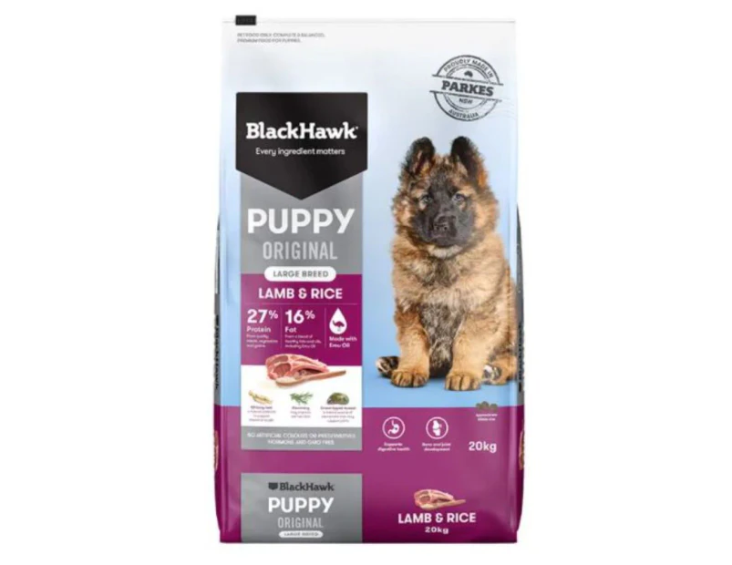 Black Hawk Puppy Large Breed Lamb & Rice Dog Food 20kg