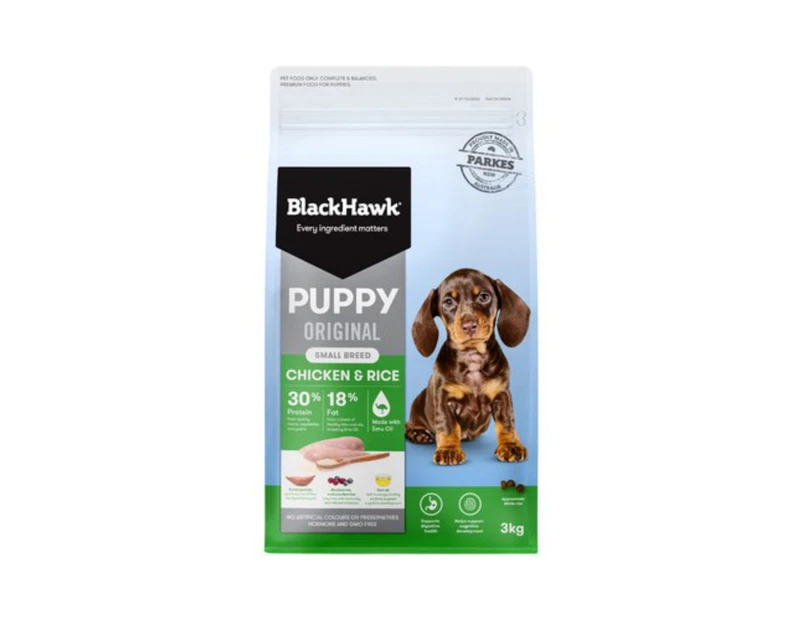 Black Hawk Puppy Small Breed Chicken & Rice Dog Food 3kg