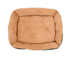 Advwin 90CM Dog Bed Washable Pet Bed for Large Dogs Non-slip Calming Bed Square XL Size Brown