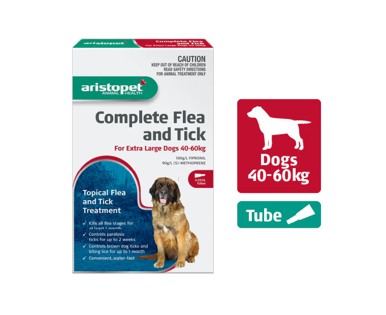 Aristopet Flea & Tick Spot On Treatment For Dogs 40-60kg 3 Pack