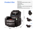Oppsbuy Electric Lift Massage Chair 8 Point Recliner Chair Heating PU Leather Armchair Brown