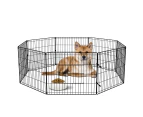 Dog Crate 8 Panel Foldable Dog Playpen Puppy Enclosure Indoor/Outdoor Metal Cage