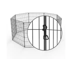 Dog Crate 8 Panel Foldable Dog Playpen Puppy Enclosure Indoor/Outdoor Metal Cage