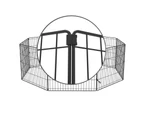 Dog Crate 8 Panel Foldable Dog Playpen Puppy Enclosure Indoor/Outdoor Metal Cage