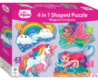 Junior Jigsaw 4 In 1 Shaped Puzzles Magical Creatures