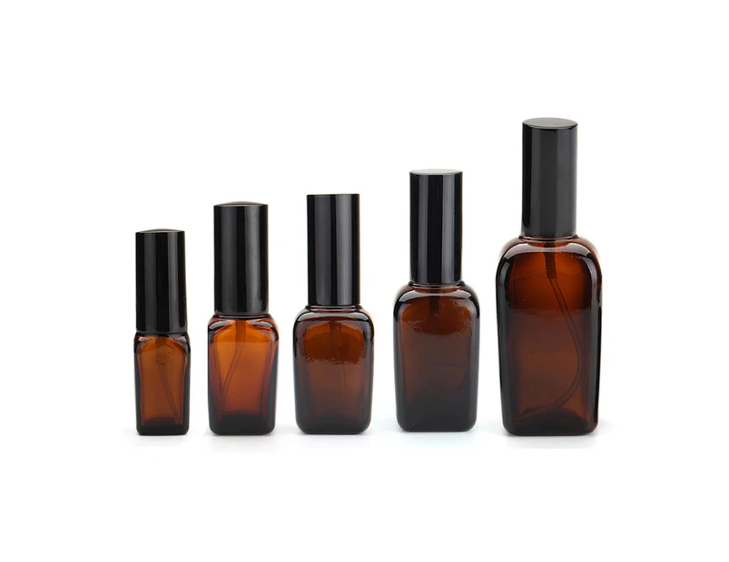 30ml 5Pcs Amber Glass Spray Bottles Water Sprayer Trigger for Essential Oil Perfume Toner