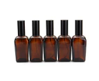20ml 5Pcs Amber Glass Spray Bottles Water Sprayer Trigger for Essential Oil Perfume Toner