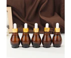 50ml 5Pcs Amber Glass Pipette Eye Dropper Bottles for Aromatherapy Essential Oil Perfume Toner