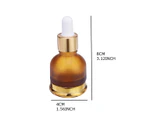 20ml 5PCS 20/30/50ML Empty Dropper Bottle Portable Amber Essential Oil Glass Perfume Massage Pipette Bottles Refillable Bottles