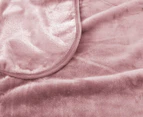 J.Elliot Home 220x240cm Solid Faux Mink Blanket - Dusky Pink
