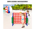 Costway Giant Connect 4 In A Row Jumbo 4-To-Score Game Set Kids Adults Family Outdoor Fun Play Toy Gift Red