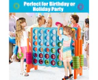 Costway Giant Connect 4 In A Row Jumbo 4-To-Score Game Set Kids Adults Family Outdoor Fun Play Toy Gift Blue