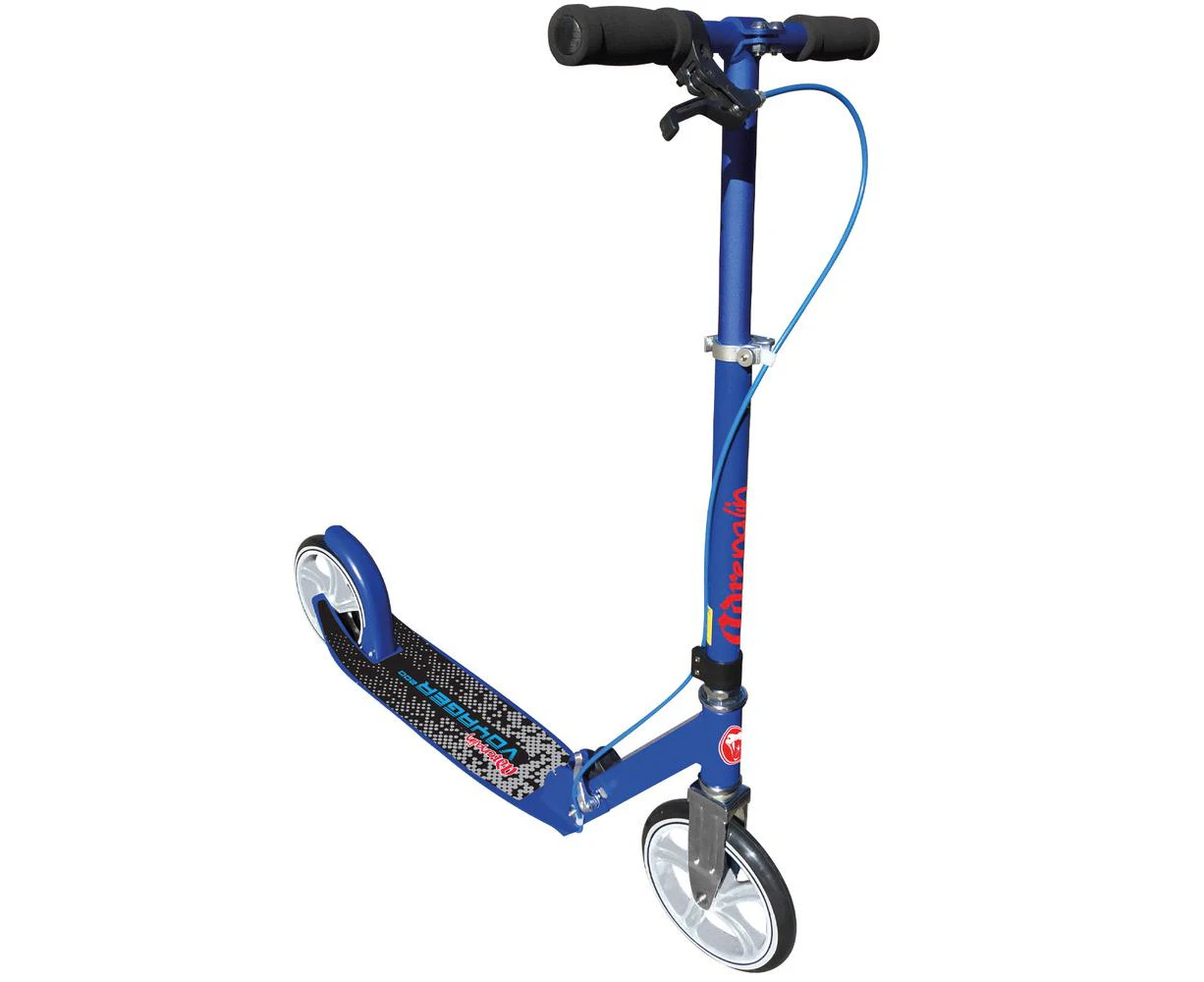 Adrenalin Voyager Kids & Adult Push Scooter with Hand Brake - Blue