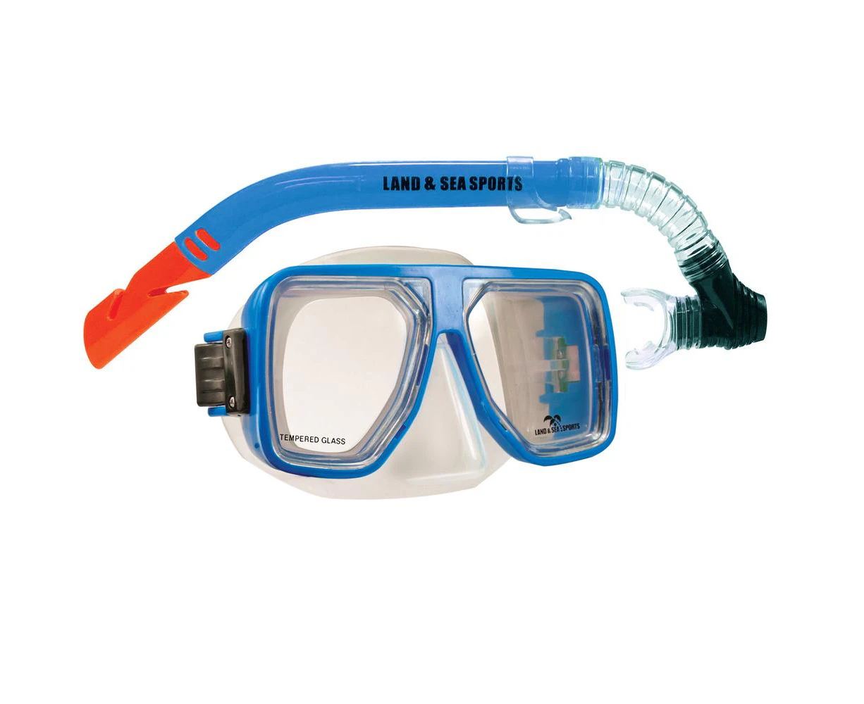 Bermuda Silicone Mask & Snorkel Set (Blue)