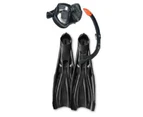 Whitsunday Mask Snorkel and Fin Set (Black) - Medium