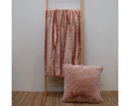 J.Elliot Home 50x50cm Archie Faux Fur Cushion - Terracotta